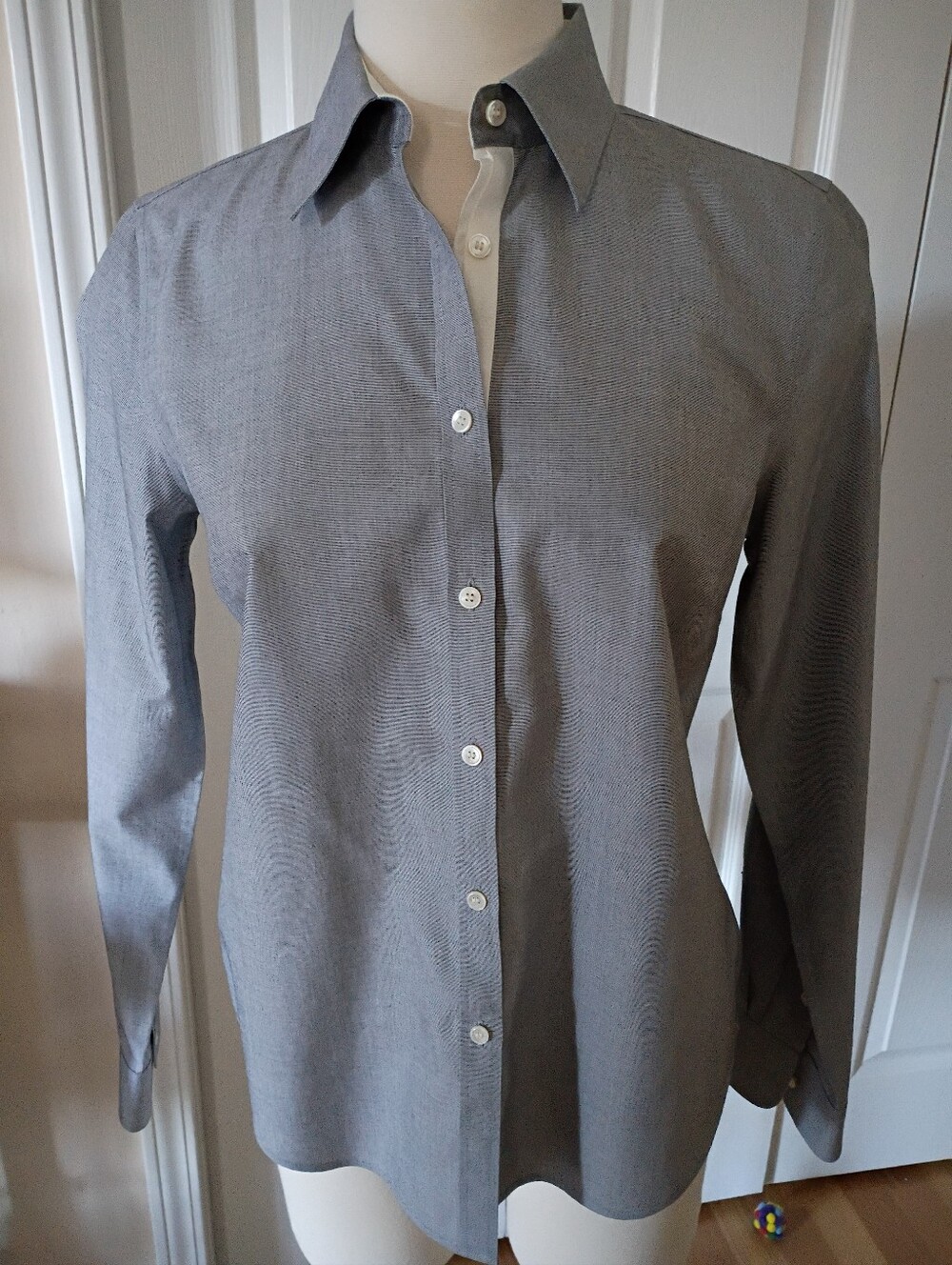 Talbots Classic Gray Blouse -Size 6